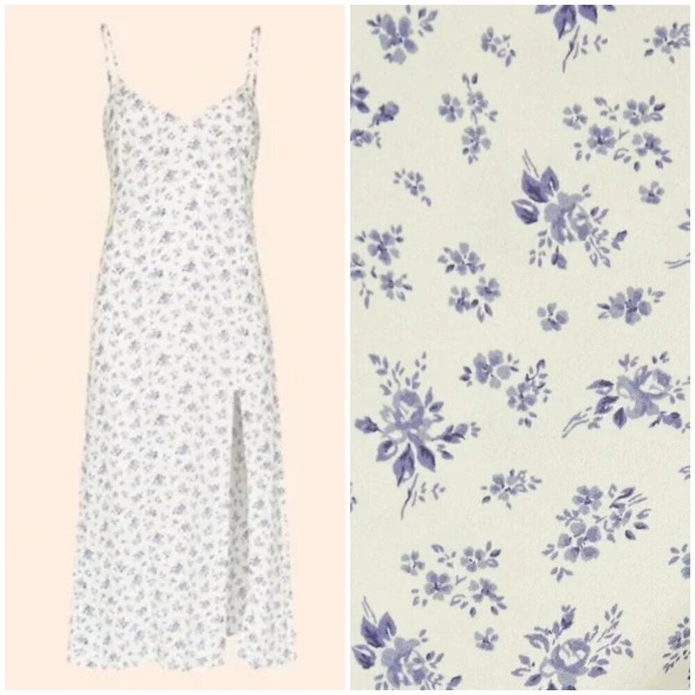 💕REFORMATION💕 Crimini Dress ~ Grace Blue & White Floral Print 10 NWOT - Picture 10 of 16